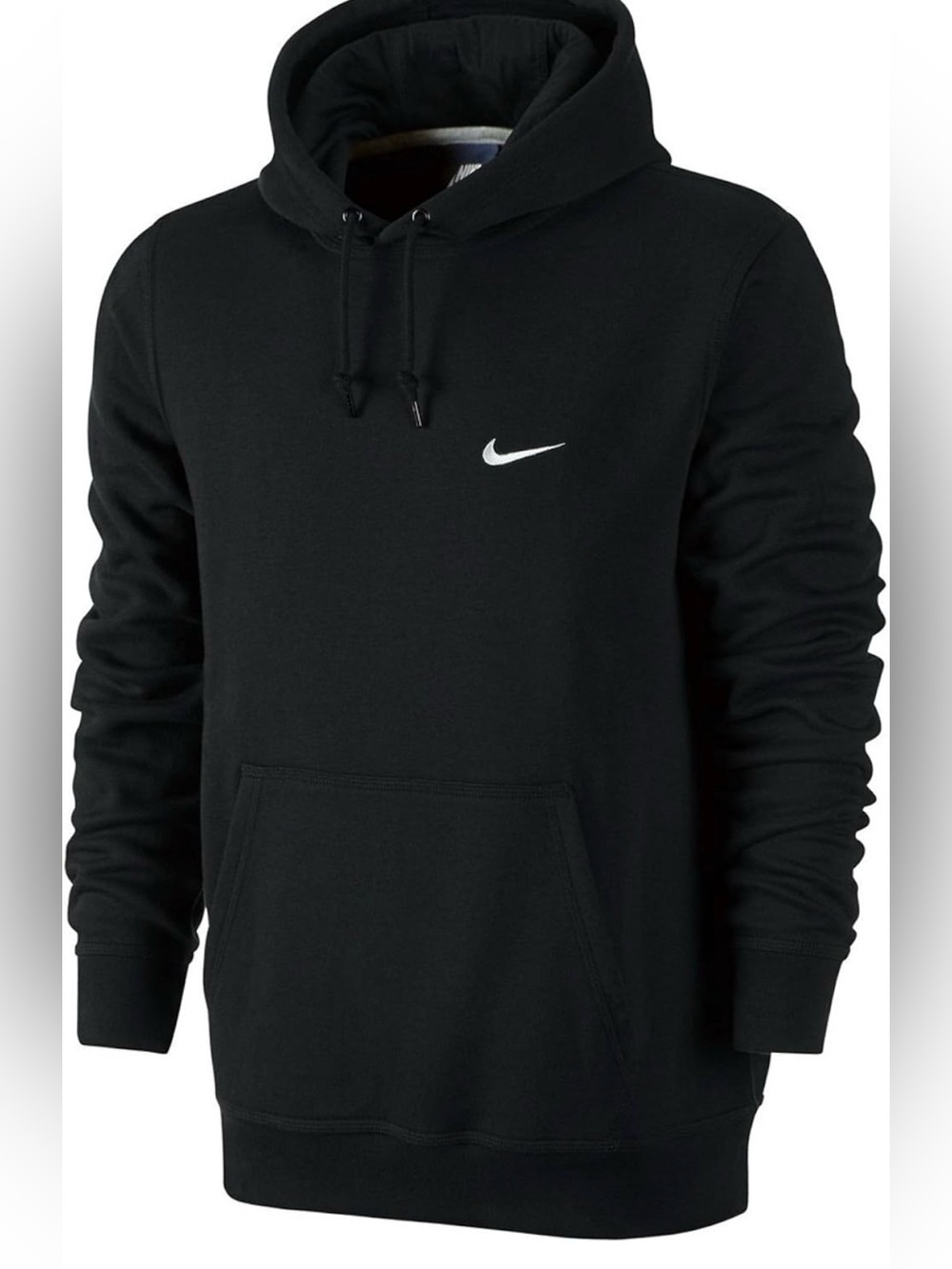 Nike Black Pullover Hoodie with White Swoosh 2423